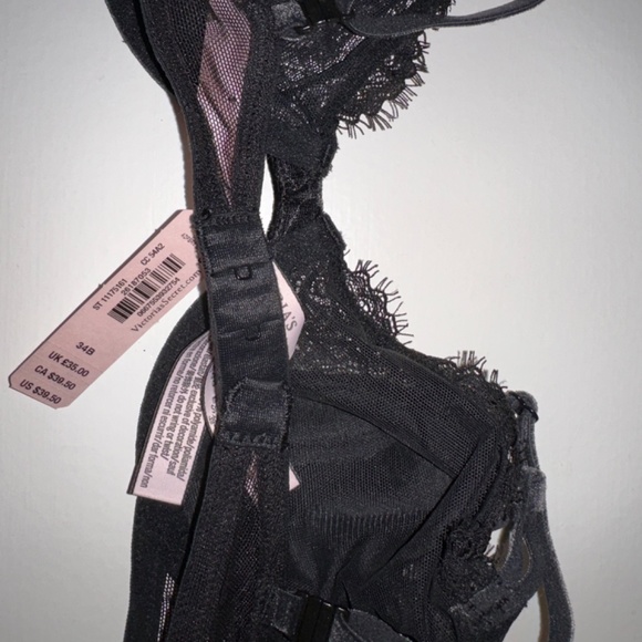 34B Black Velvet & Lace Bra - Picture 4 of 4